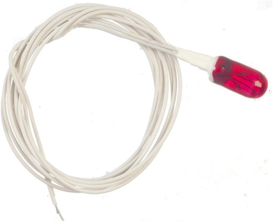 Cir-Kit Concepts Dollhouse Miniature 18v Large GOW Bulb, Red w/15 White Wires #CK1010-33B