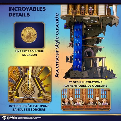 UGEARS Harry Potter Banque Gringotts Maquette en Bois a Construire - Casse Tete Puzzle Adulte Loisir Creatif Adulte Maquettes Et Modélisme Puzzle 3D Harry Potter Cadeau DIY Construction Bois – vue 5