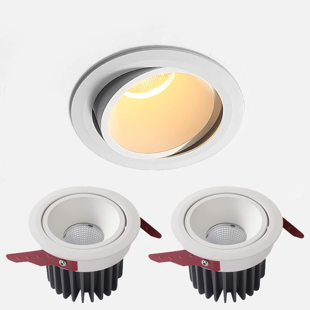 Faretti da incasso a LED da 3,3 pollici Faretti da soffitto da 3 pezzi, IP65 Faretto da incasso antiruggine per montaggio a incasso impermeabile Apparecchio per faretti da doccia per ambienti umidi in