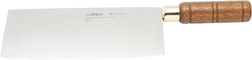 Miniatura 5 de Winco Cuchillo chino KC-501 con mango de acero y hoja de 8 pulgadas por 2.25 pulgadas