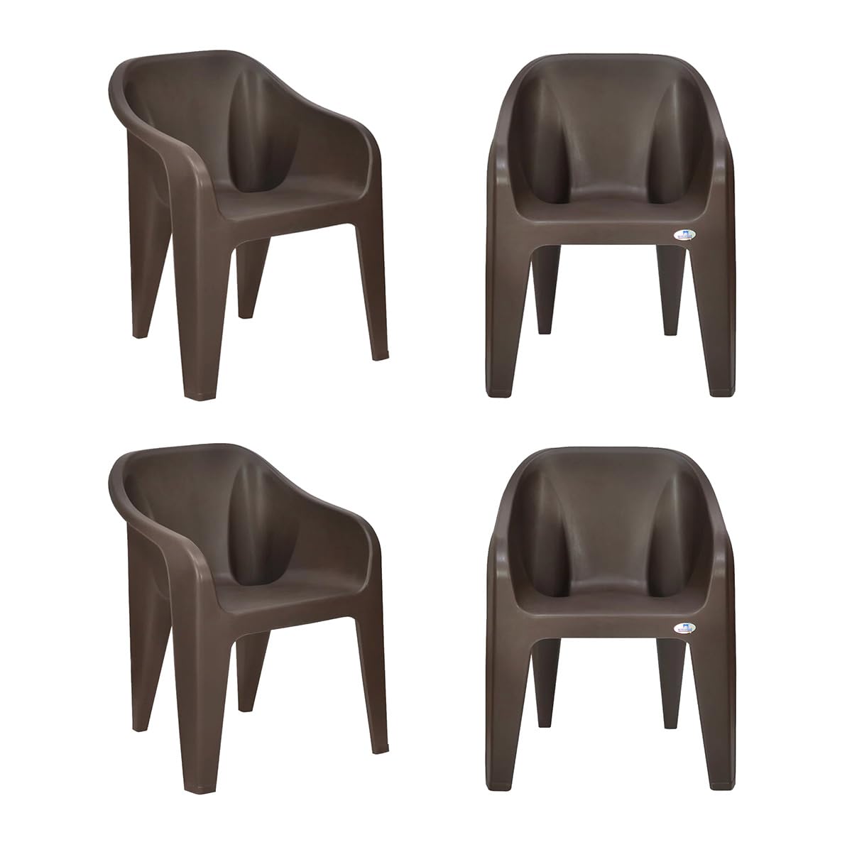 Nilkamal Plastic Chair for Living Room with Arm | Set of 4 | 3 Year Warranty | for Home, Living Room, Outdoor | Season Rus... - Review, Price and Buying Guide