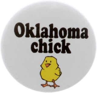 A&T Designs Unisex - Oklahoma Chick 1.25" Pinback Button Pin Girl State Pride