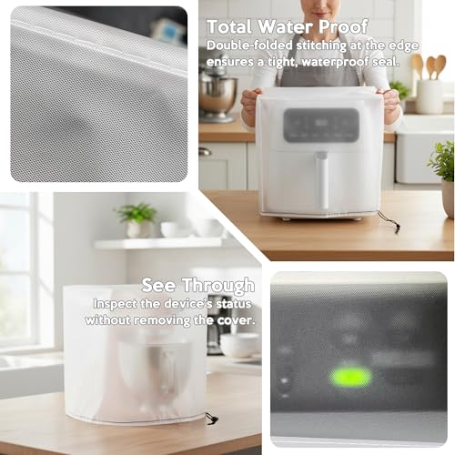 Image of Mixer Dust Cover also for Coffee Maker,Ice Cream Machine other Kitchen Appliance Dust Cover Water Proof Lightweight, Compatible with KitchenAid, Hamilton,Ninja,Breville,Nuwave -15W x12D x18H in