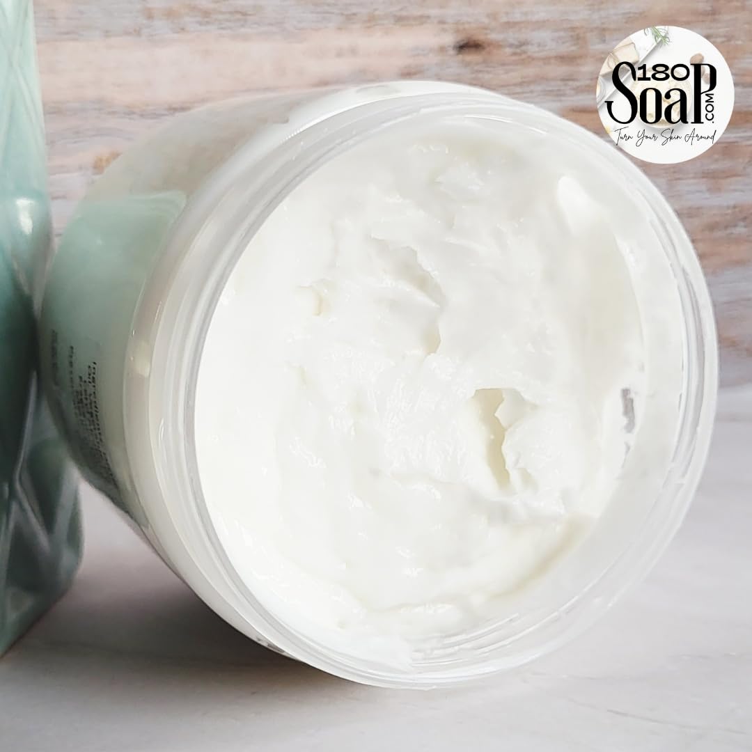 Handmade Rosehip-Infused Shea Body Butter with Rice Bran Oil & Vitamin B5, 6 oz (1 jar) (Sunday Morning) - Image 4