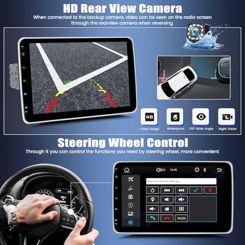 Radio para auto con pantalla táctil 10.1 pulg y Carplay miniatura 4