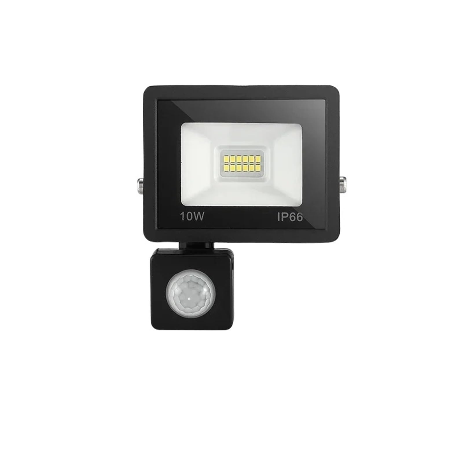 LLOOPK LED Flood Light, 10W-150W PIR Mot Sensor Led Floodlights Ip66 Waterproof Hanging Outdoor Wall Lamp Floodlight Light(White Light,10W)