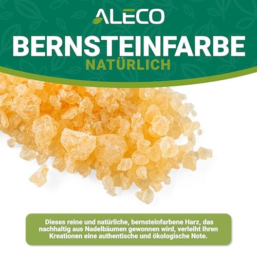 ALECO Reines Kiefernharz, Kolophonium, natürliches Epoxidharz, Granulat, Latex, Basteln, Holzbehandlung, Klebstoff, 500 g