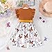 Kilrygh Toddler Girls Dress, Ruffle Sleeveless Summer Baby Girl Fashion Dresses 4-5Y Brown