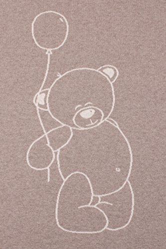 Love Cashmere Unisex 100% Cashmere Teddy Bear Baby Blanket- Natural Multi - Made In Scotland #TOP3