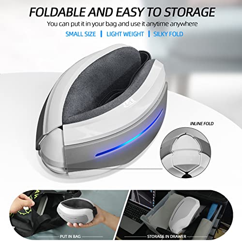 Eye Massager With Heat,Fsa/Hsa Eligible Rechargeable Vibrating Eye Mask With Air Compression Bluetooth Music For Migraines Dry Eyes Relax And Reduce Eye Strain Dark Circles And Puffiness Improve Sleep #TOP7