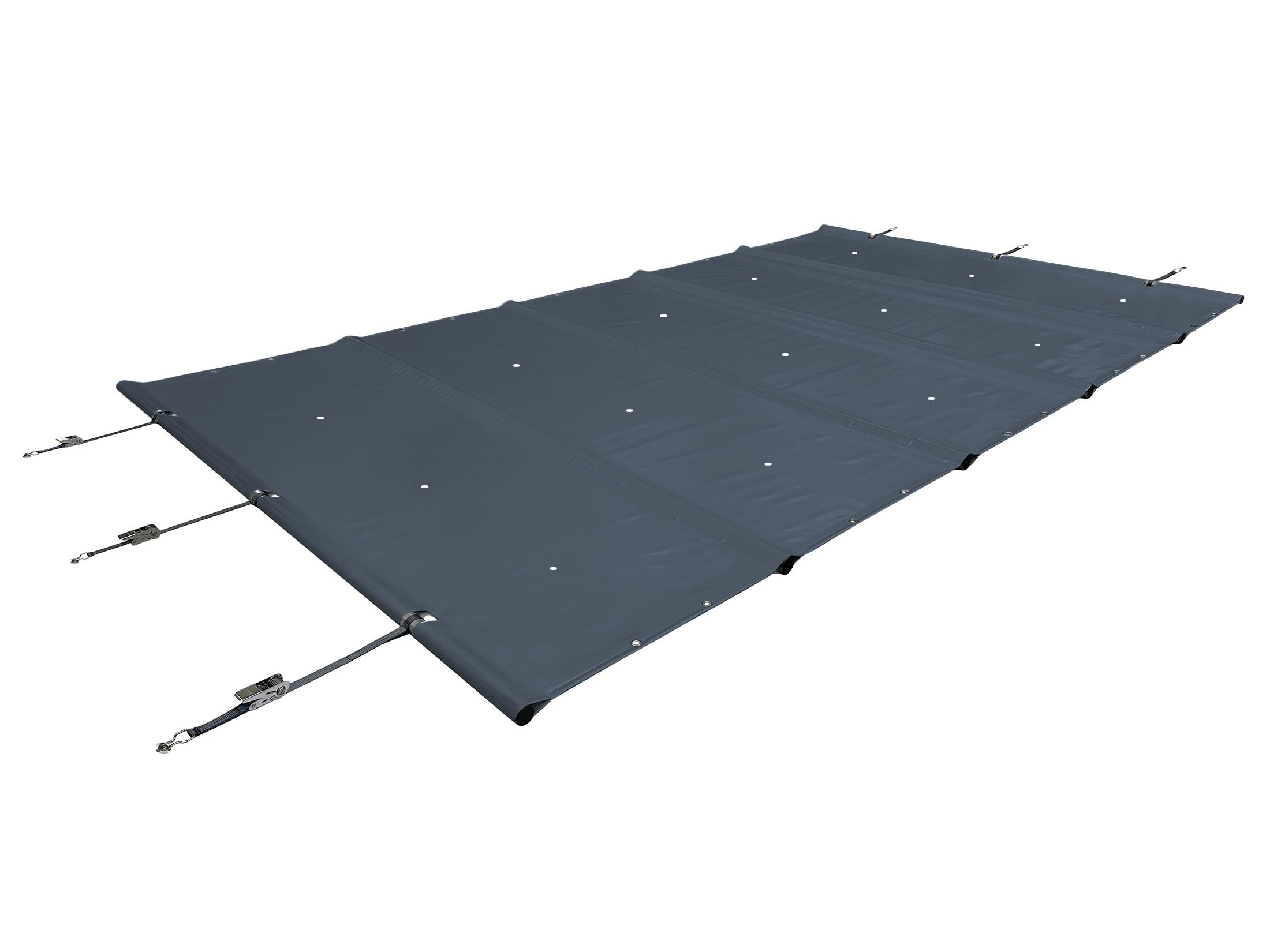 ANKO PLANEN Zwijana osłona basenowa dla maksymalnego bezpieczeństwa - plandeka PVC do samochodów ciężarowych 680 g/m² - całoroczna osłona na lato i zimę - bez drążków (3m x 5m, Antracyt RAL7016)