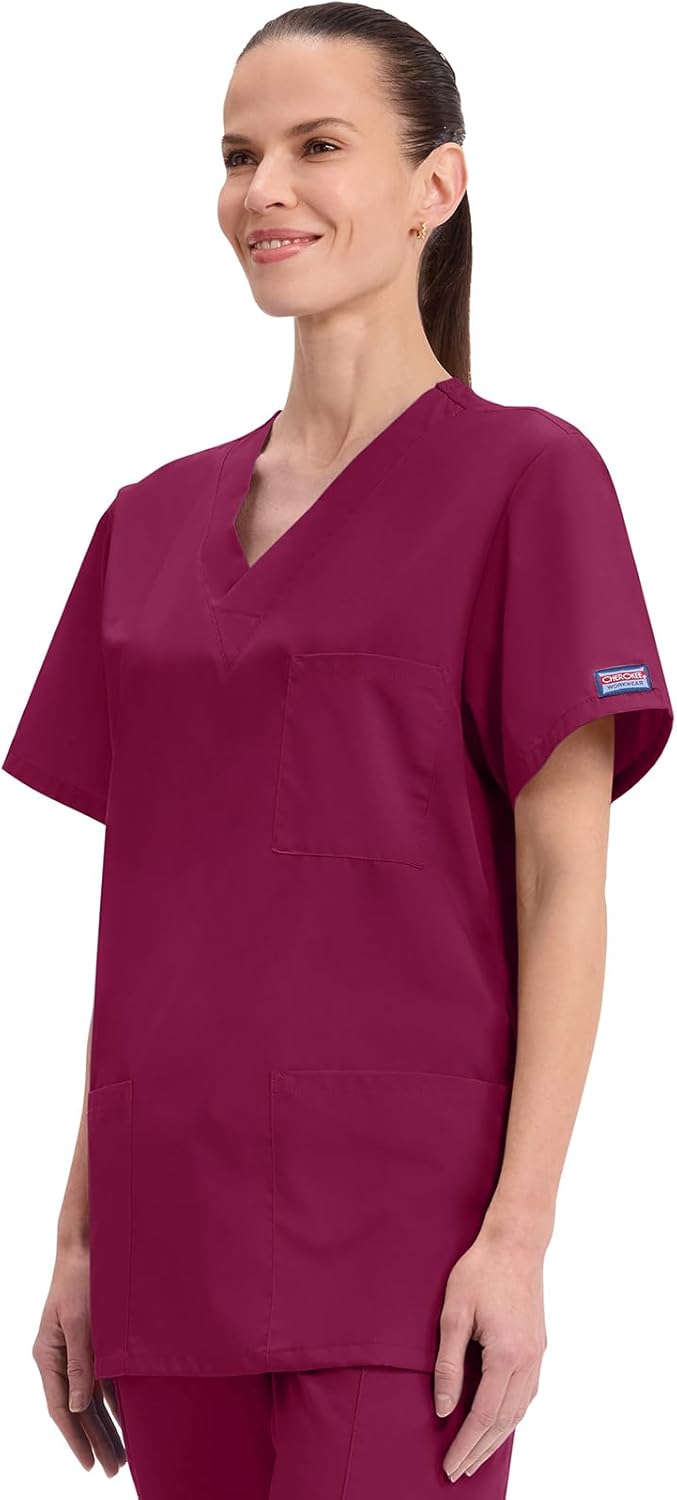 Cherokee Womens Unisex V-Neck Top - Image 4