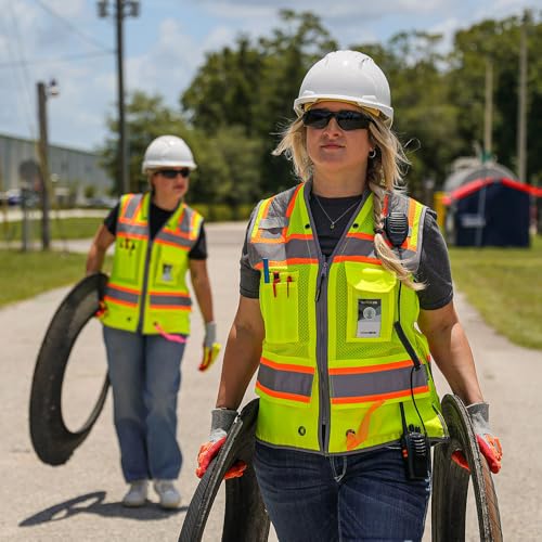 Image of DOME75 OMNI Series OV6123 Class 2 HiVis Contrast Heavy Duty Surveyors Vest with ProPocket