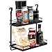Produktbild EZOWare Hängeregal Küchen Organizer, Faltbares Gewürzregal, Küche Regal ohne Bohren - Schwarz