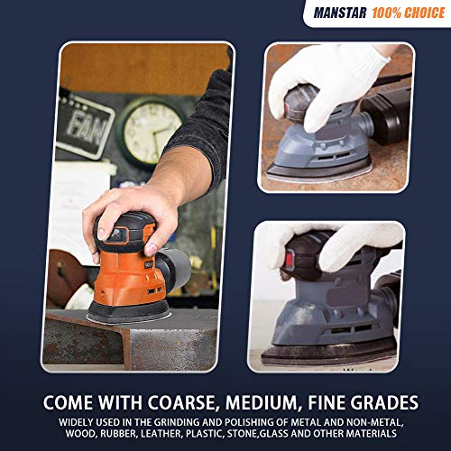 60 Pcs Hook And Loop Assorted Mouse Sanding Pads - Detail Sander Sandpaper - Sanding Paper Sheets #TOP4