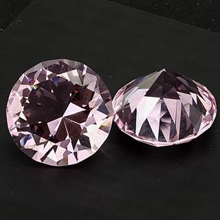 10 colores de cristal en forma de diamante pisapapapeles de cristal decorativo de cristal gema gigante boda adorno regalos, rosa, 60 mm