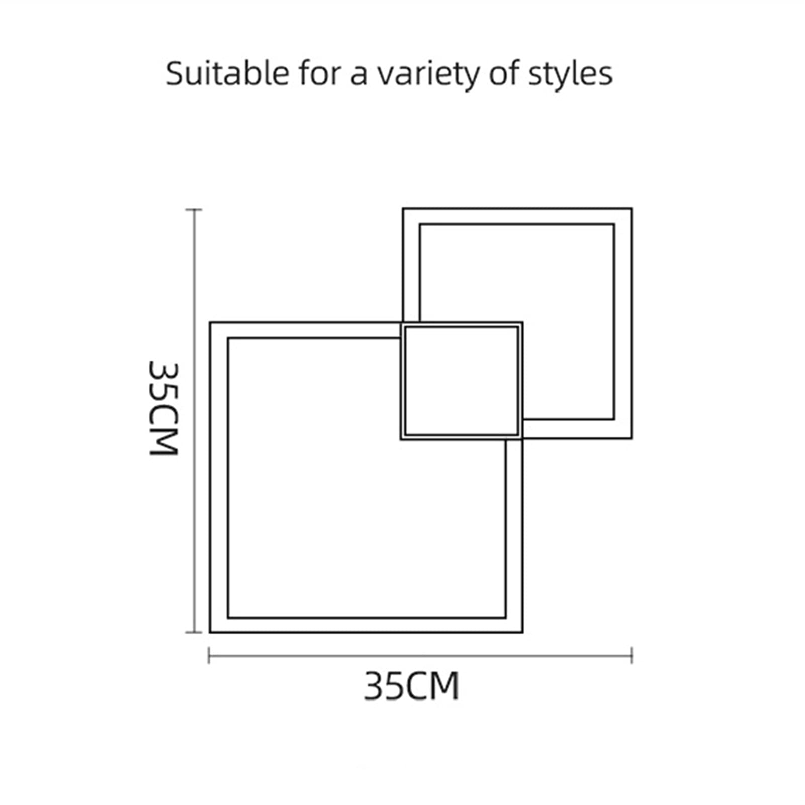 Lámpara De Pared Con Combinación De Marco Blanco Y Negro, Aplique De Pared De Aluminio Cuadrado Geométrico LED, Aplique De Pared, Dormitorio, Hotel, Sala De Estar, Decoración De La Habitación