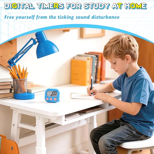 Mwellewm Kitchen Timer 6 Packs Digital Timers for Classroom Small Magnetic Countdown Stopwatch for Cooking Mini Loud Alarm Stop for Kitchen Study Work Baking Sports Games Timer Clock - Image 4