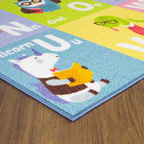KC Cubs 3x5 ABC Alphabet Animal Rug – Educational Non-Slip Play Mat for Kids, Toddlers, Nursery, Classroom, Playroom, Baby, Daycare, Boy & Girl Carpet - Thumbnail 6