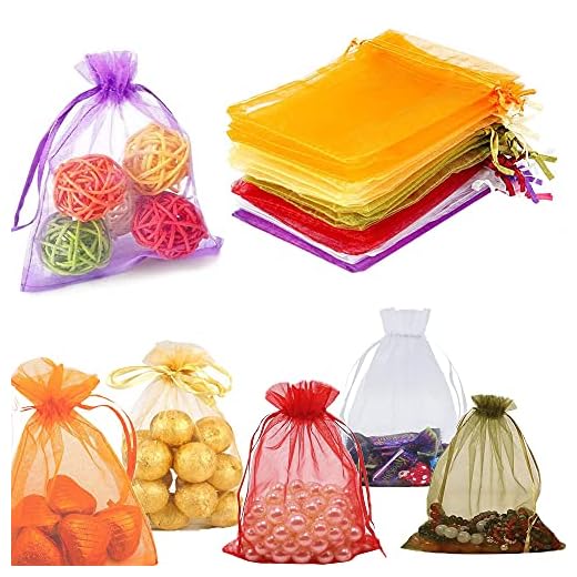 60 st organza-presentpåsar, bröllopsgåvor, organza-påsar, festorganzapåsar, för bröllop, fest, inpackning av godis, choklad, 10 x 15 cm/4 x 6 tum smycken påsar