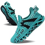 JSLEAP Laufschuhe Damen Sportschuhe Straßenlaufschuhe Sneaker Joggingschuhe Turnschuhe Walkingschuhe Traillauf Fitness Schuhe2 Blauer See,Größe 41 EU/255 CN