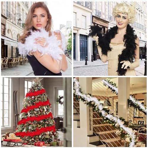 Maofeng B0D62FK8L4 Chandelle Turkey Feather Boa 1.64 Yards 30G thumb #7