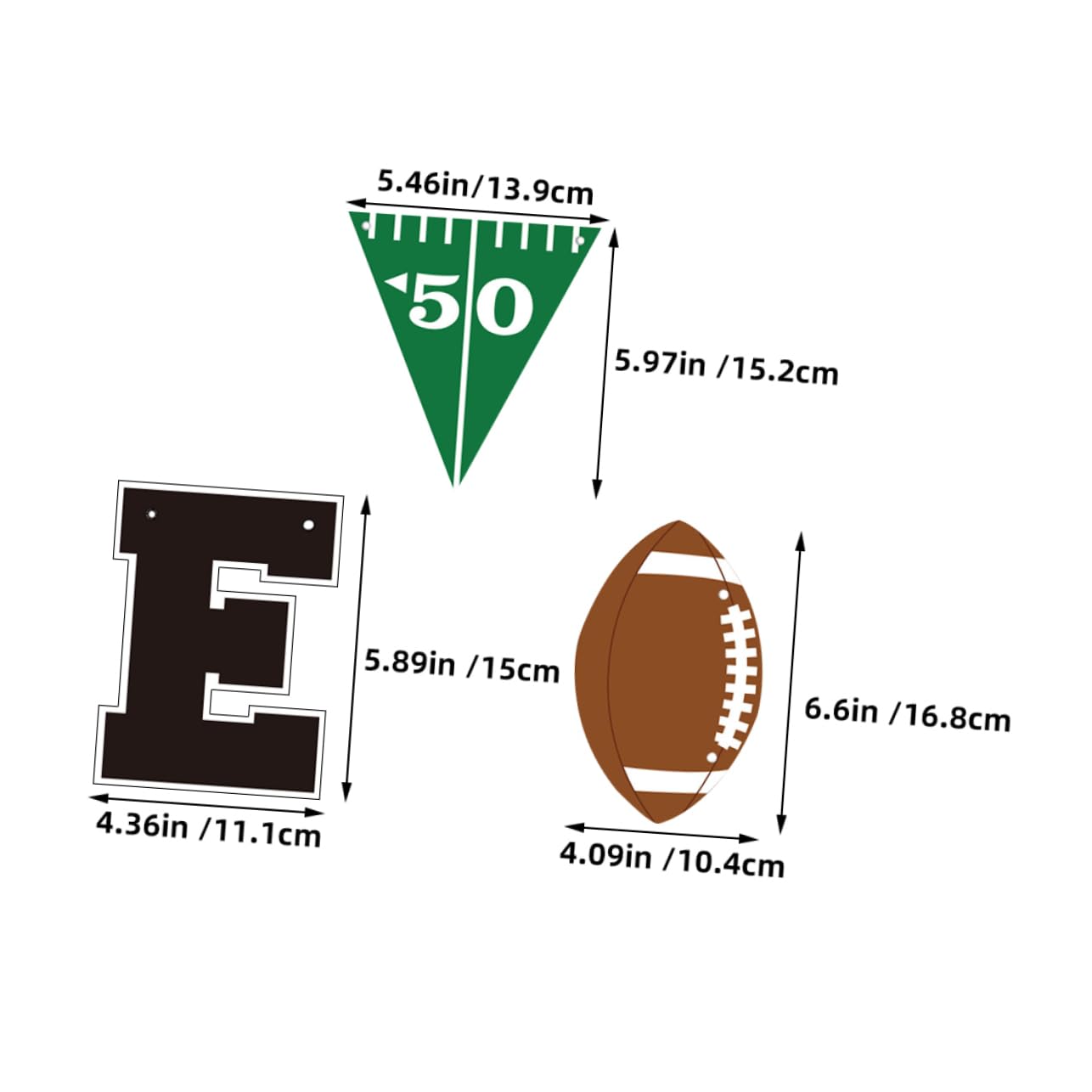 GOOHOCHY 3 Sets Rugby Party Decorations Garland Decorations Soccer Balls Banner Sports Decor Football Birthday Party Decorations Themed Party Decorations Birthday Party Favors Paper