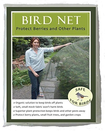 Bird Net for Plant Protection -Soft Mesh Fabric -Bird Friendly -5 feet by 10 feet