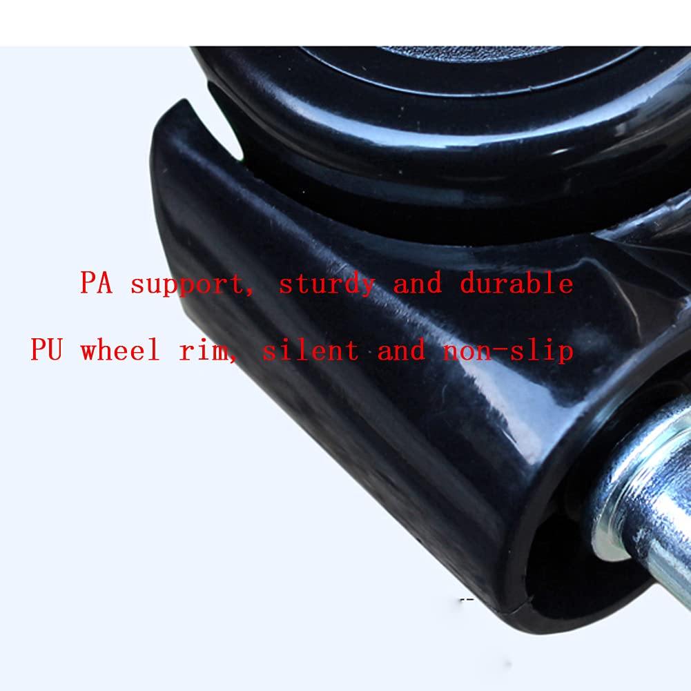 Ruote girevoli in PU silenziose da 2" per carichi Pesanti con Freno, Stelo M11, capacità 200 kg, per sedie da Ufficio, mobili e carrelli - Scorrimento Fluido e
