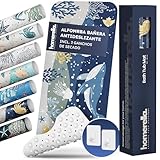 homerella® Alfombra de baño Antideslizante y Delicada con la Piel, 100x40cm, Incl. Ganchos | Esterilla de Tina sin BPA | Estera Resistente al Moho y Lavable a máquina | Alfombrilla de baño