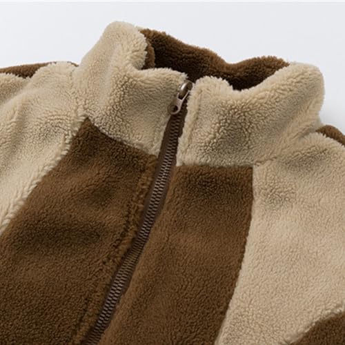 Manteau d'hiver matelassé chaud à fermeture éclair intégrale protégeant du vent noir - 4