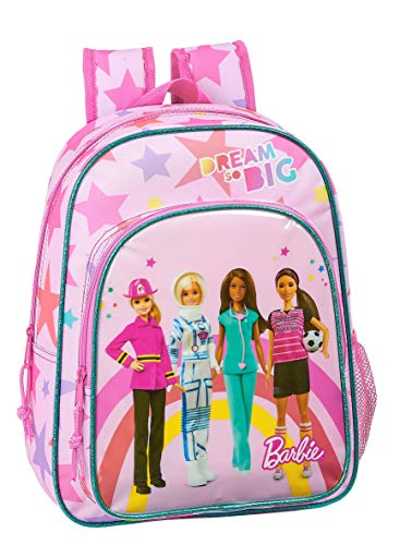 Safta 612010185 Mochila pequeña niño Adaptable Carro Barbie  Rosa