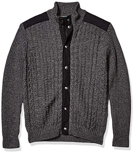 Robert Graham Men's CREELMAN L/S Sweater, Charcoal, Small
