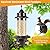 Squirrel Proof Bird Feeders - Gravity Protection Anti Squirrel Wild Metal Bird Feeders for Outdoors Hanging,Premium Hard Plastic Tube Bird Seed Feeder with 4 Feeding Ports for Blue Jay,Sparrow(Bronze)