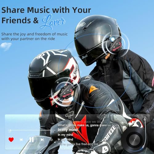 Image of Moman Motorcycle Helmet Headset, Helmet Intercom up to 1500M Wireless Communication System Waterproof with Noise Cancellation for Dirt Bike Single Pack, Motorcycle-Helmet-Wireless-Intercom-Headset