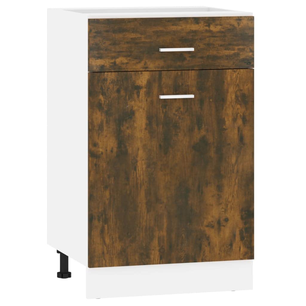 vidaXL Drawer Bottom Cabinet Lyon Smoked Oak 50x46x81.5 cm Engineered Wood