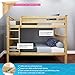 Max & Lily Bunk Bed Twin over Twin, Solid Wood Bunk Bed Frame with Ladder for Kids, 14