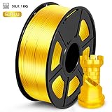 SUNLU PLA Filament 1.75mm, Silk Gold 3D Printer Filament, 1KG 2.2 LBS Spool, Shi...