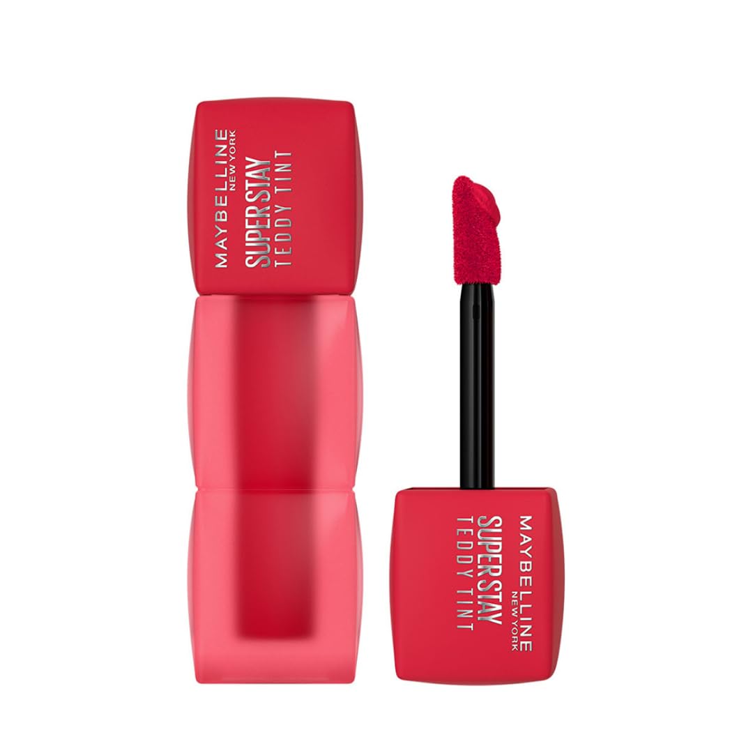 New York Super Stay Teddy Tint - Lip and Cheek Color, Pinkie Bestie, 5ml |Teddy Soft Matte up to 12Hr |Multi Use |Comfortable Long wear formula |Buildable |Natural flushed look in one swipe