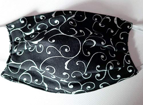 Alltagsmaske Behilfsmaske Mund Nasen Maske Mundabdeckung Baumwolle weich schwarz/weiß