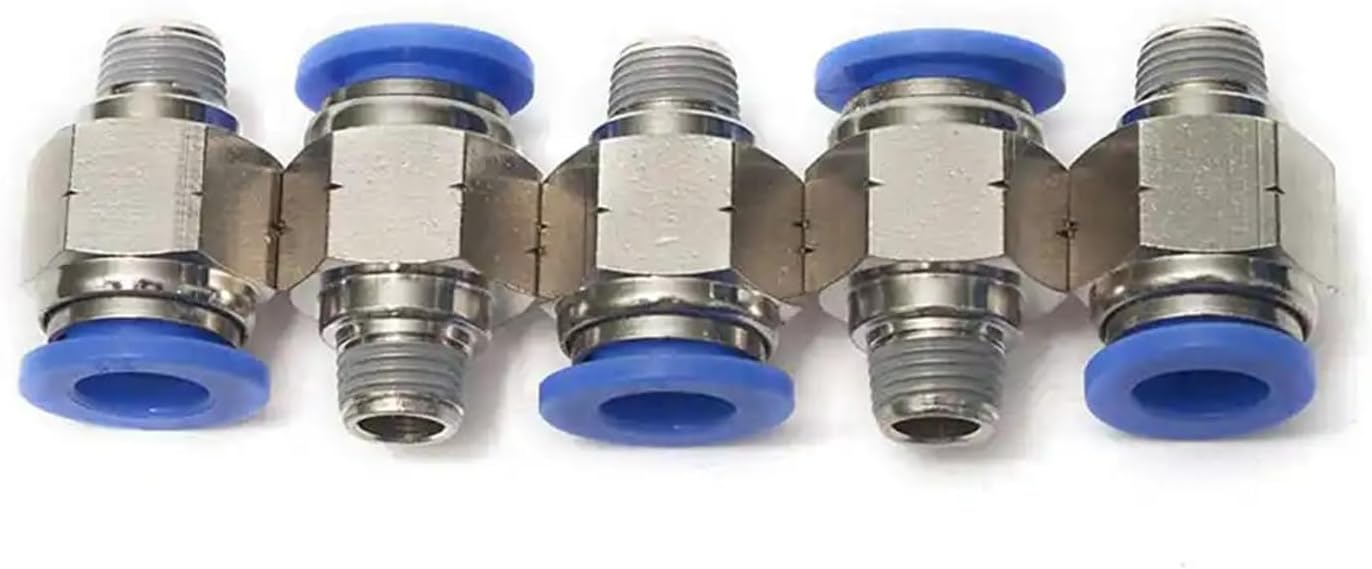 The Push in Quick Touch to Connect Fitting 3/8" OD Tube x 1/8" Male NPT Thread Pneumatic Straight Joints/Coupler(Pack of 5)