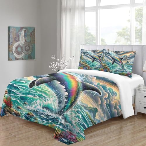 Housse de couette orca avec fermeture éclair cachée pour simplifier le lit des enfants - 5