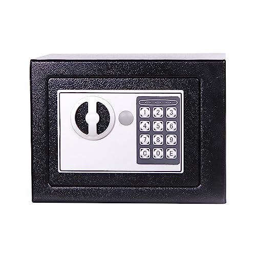 OWOHYG Cassaforte Mini Home Hotel Office da Incasso A Muro con Tastiera Elettronica, Antifurto, Interamente in Acciaio, Adatta per Casa, Ufficio E Viaggi (Nera)