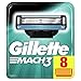 Price comparison product image Gillette Mach3 Razor Blades for Men with Stronger-Than-Steel Blades, 8 Refills (Packaging May Vary)