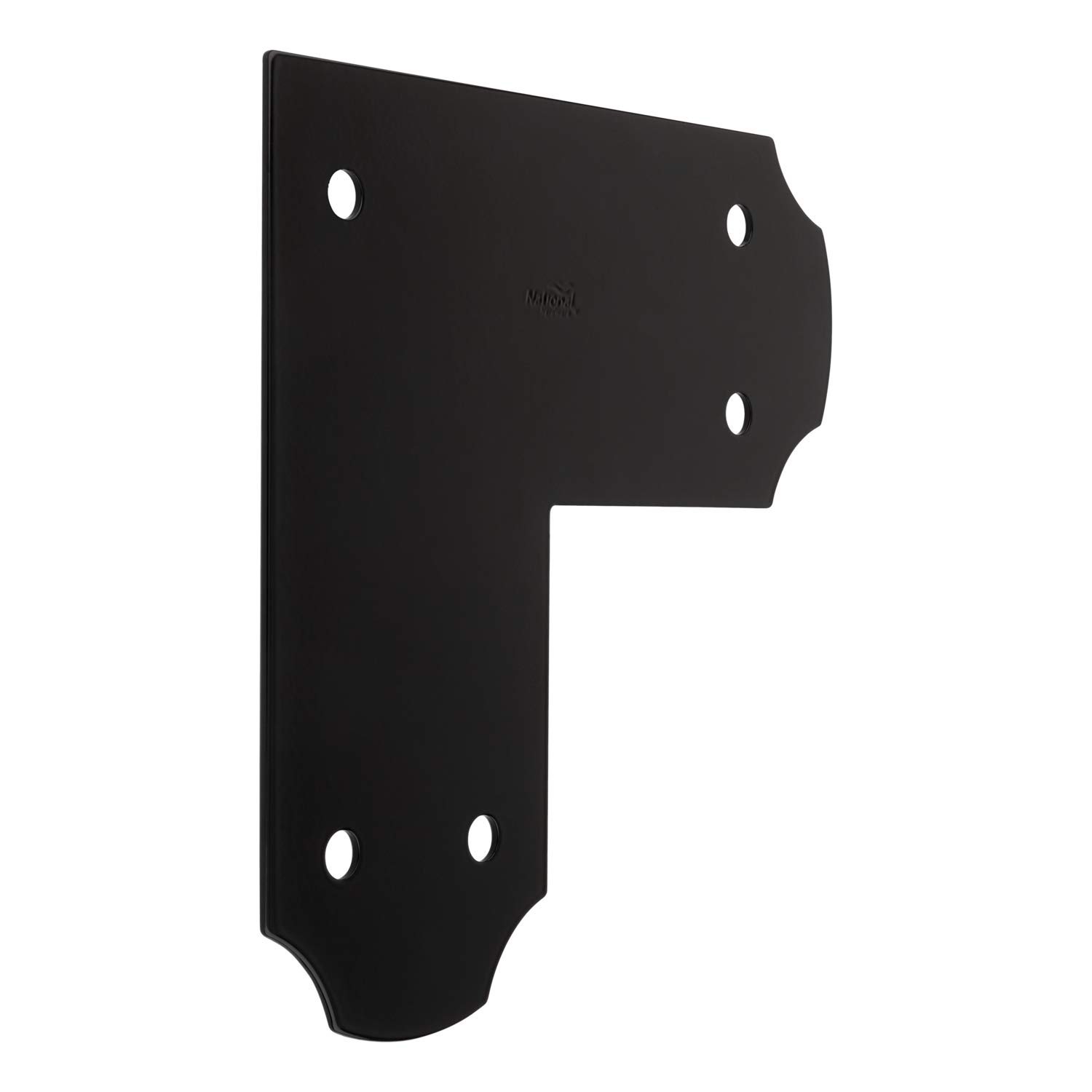 National Hardware N800-015 Decorative L Strap Outdoor Reinforcement Hardware Accents Brackets and Bracers for Pergolas Gazebos Garden Arches and Raised Garden Beds, 5 X 11 1/4 X 11 1/4, Hartley, Black