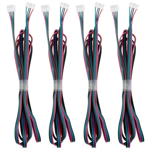PIYANYO-1.5m（ 59" ） Stepper Motor Cable Lead XH2.54 4-pin to 6-pin Terminal Motor Wire for 3D Printers 4Pcs