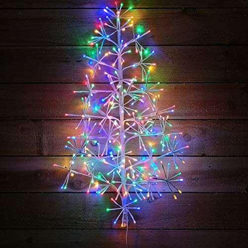 Image of Premier Christmas 60cm Twinkling Starburst Tree - Multicoloured & Amber
