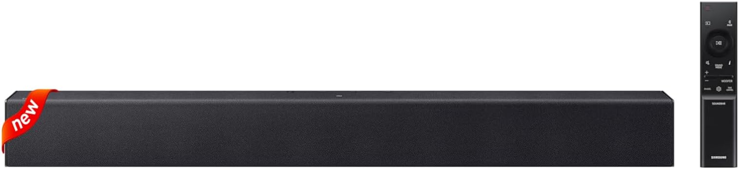 Samsung HW-B400F B-Series 2.0 Channel Soundbar with Built-in Woofer, Voice Enhance, Night Mode, Surround Sound Expansion, Bluetooth Compact Soundbar for Smart TV