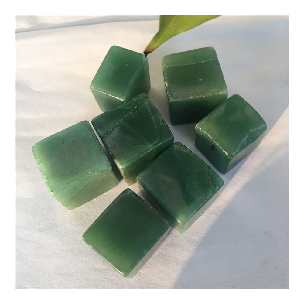 PEKMAR Natürlicher Dongling-Jadewürfel mit natürlichem Quarzstein, Venendekoration, Kunsthandwerk (Größe: 1000 g) (Size : 500g)