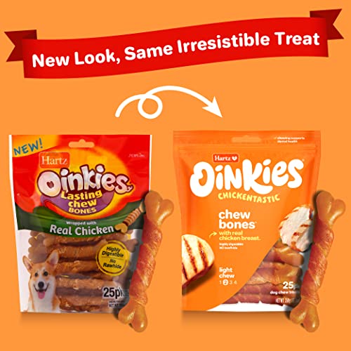 Hartz 032700159078 Oinkies Chew Bones With Real Chicken Breast, Rawhide Free Dog Treats thumb #1